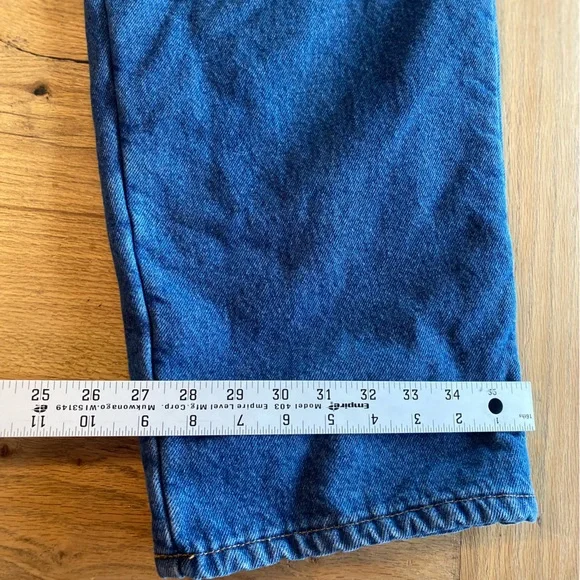 LL Bean‎ Fleece Lined Relaxed Fit Men's Blue Jeans Straight Leg 40x30” Preowned - Picture 3 of 8